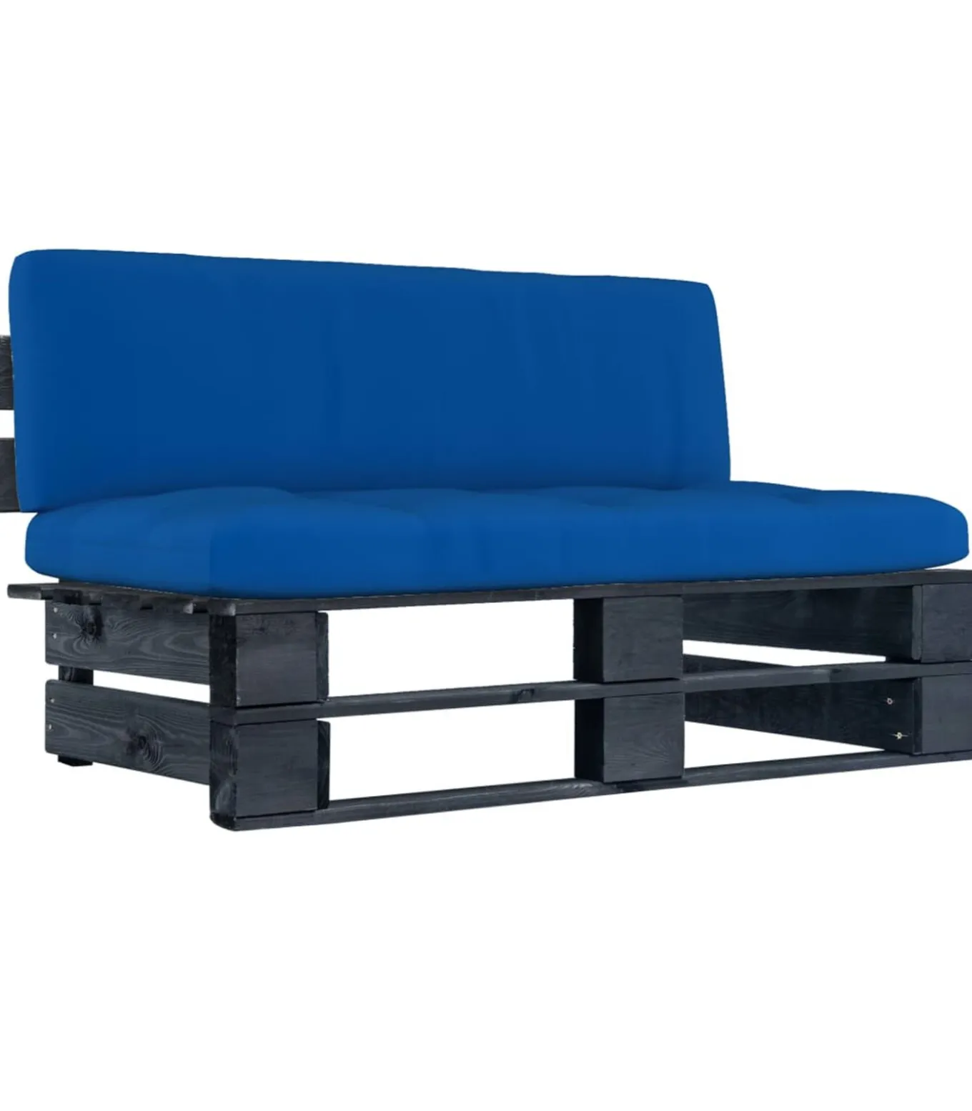 Tuinmiddenbank pallet zwart geïmpregneerd grenenhout