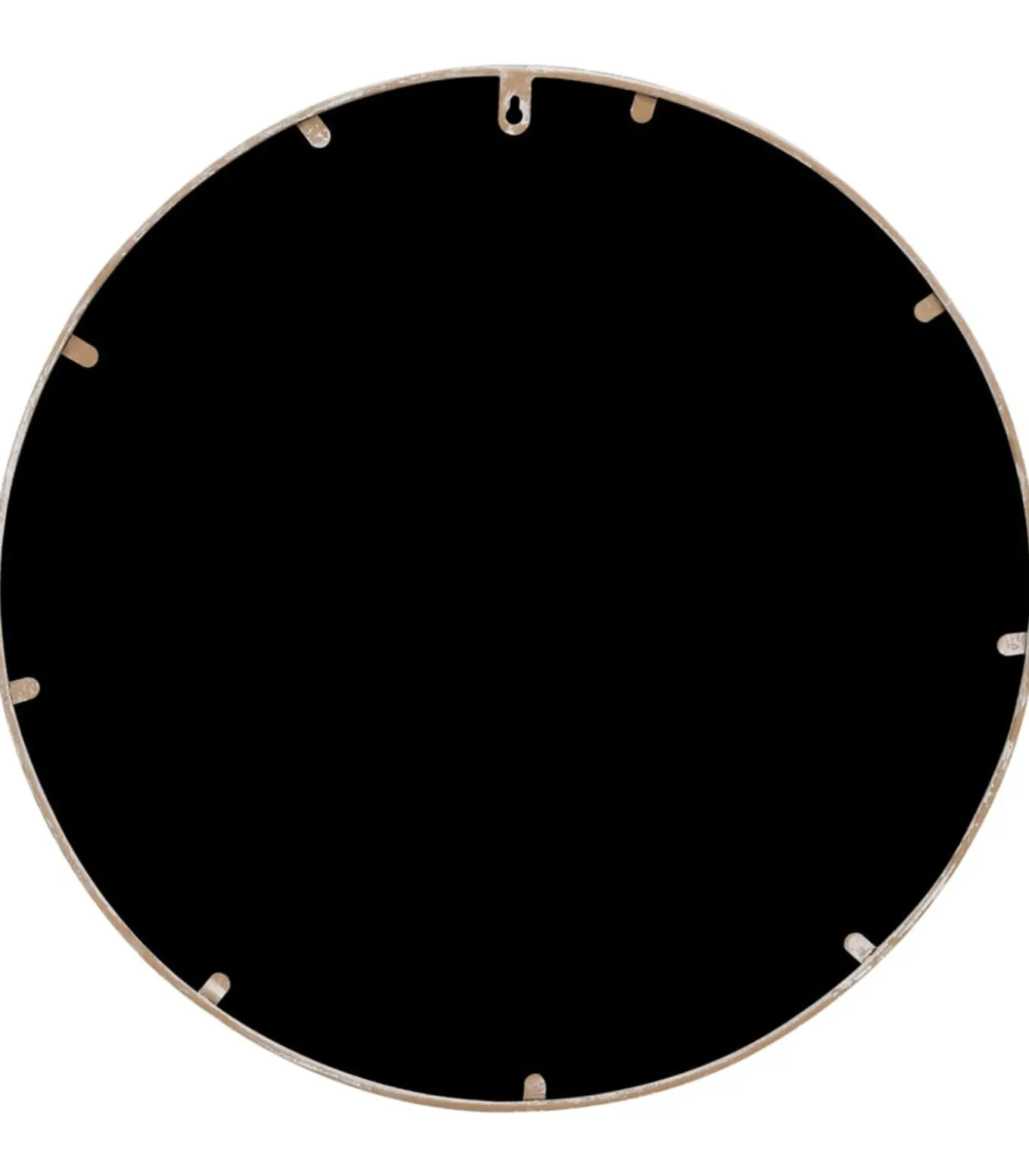 Tuinspiegel rond 60x3 cm ijzer zandkleurig