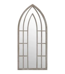 Tuinspiegel 100x45 cm ijzer zandkleurig