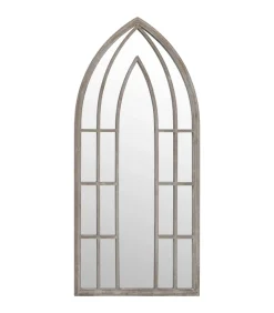 Tuinspiegel 100x45 cm ijzer zandkleurig