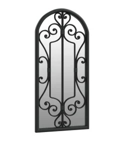 Tuinspiegel 100x45 cm ijzer zwart