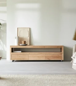 Tv-meubel in massief eikenhout met knoesten 180 Anoa