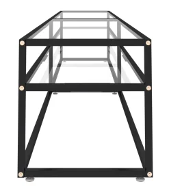 Tv-meubel 220x40x40,5 cm gehard glas transparant
