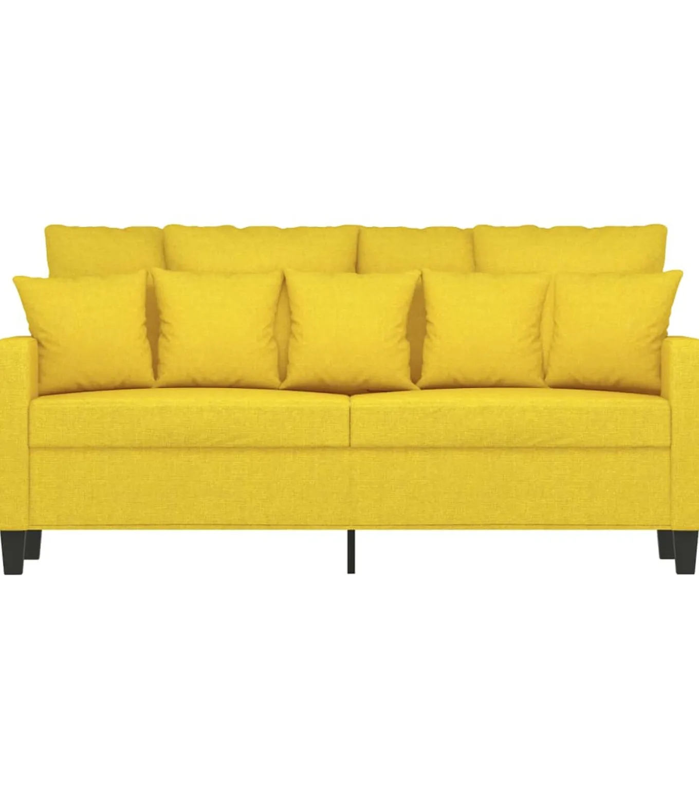 Tweezitsbank 140 cm stof lichtgeel