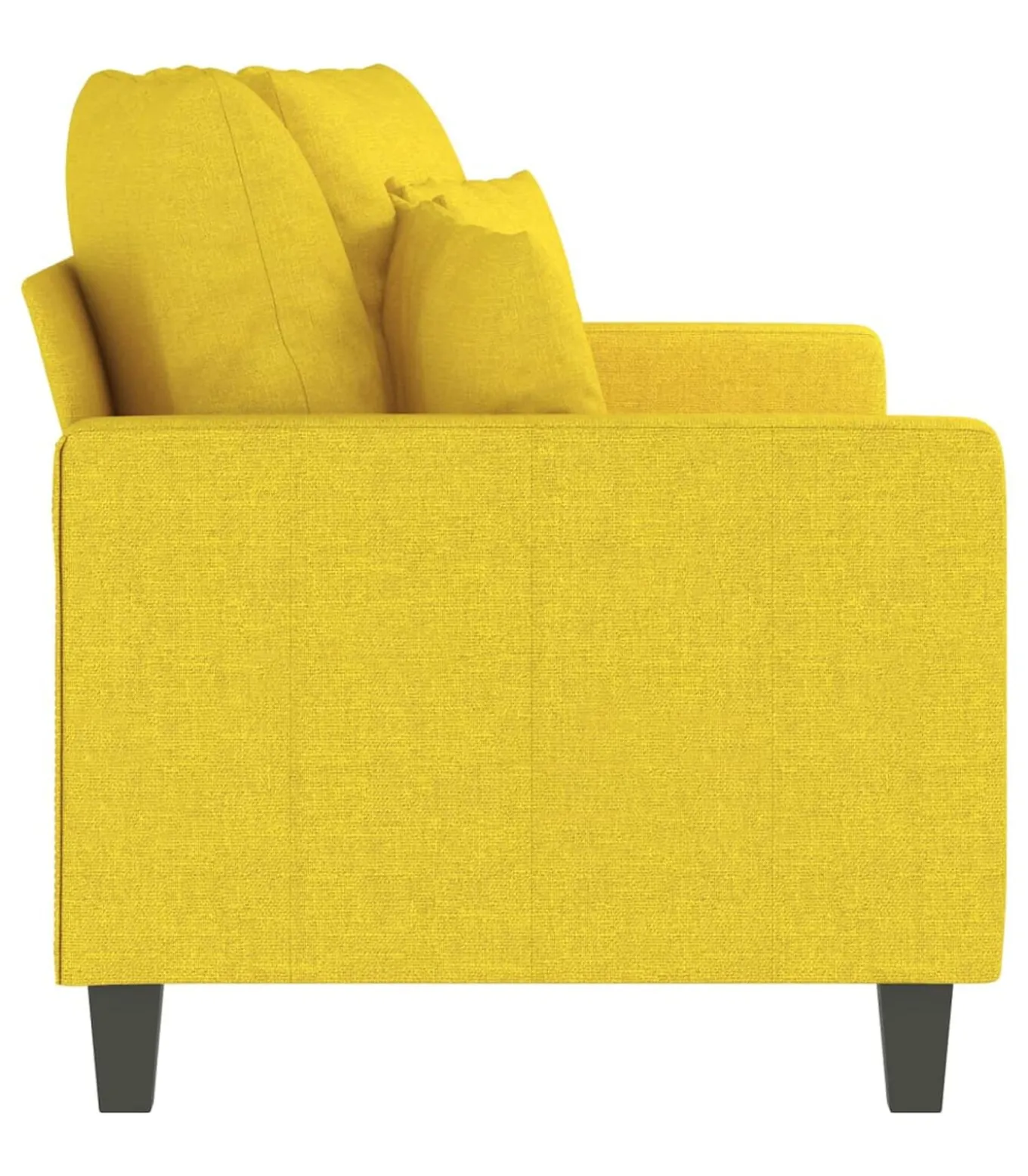 Tweezitsbank 140 cm stof lichtgeel