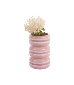 Vaas Macaron - Zachtroze - 9.3x9.3x19.5cm