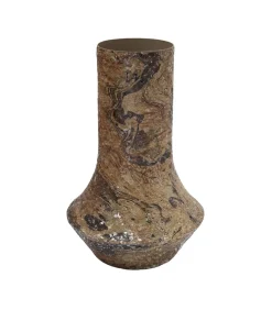 Vaas Mosaic Marble - Bruin - 20x20x31cm