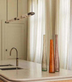 Vaas 9xH55cm bordeaux Twig