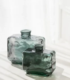 Vaas 23x12xH22cm groen Sontu