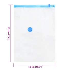 Vacuüm opbergzakken 10 pcs Transparant en blauw 70 x 50 cm