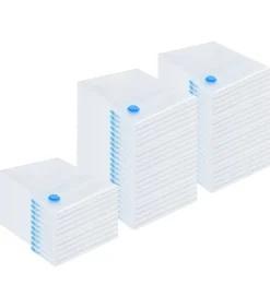 Vacuüm opbergzakken 50 pcs Transparant en blauw 100 x 80 cm