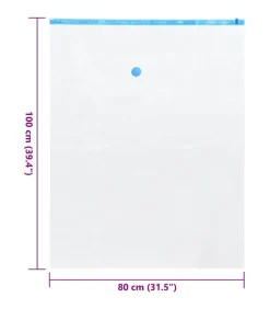 Vacuüm opbergzakken 50 pcs Transparant en blauw 100 x 80 cm