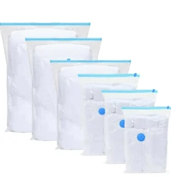 Vacuüm opbergzakken 10 pcs Transparant en blauw 130 x 100 cm