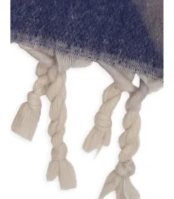 Veelkleurige driehoeksjaal met franje