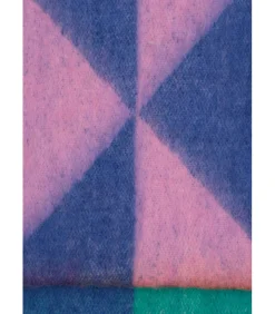 Veelkleurige driehoeksjaal met franje