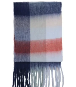 Veelkleurige vierkante sjaal met franje