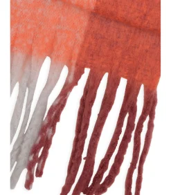 Veelkleurige vierkante sjaal met franje