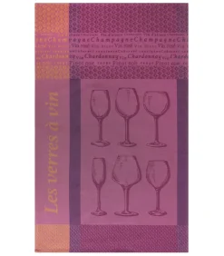 Verres à vin - Theedoek van katoenen jacquard 50x75cm