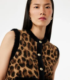 Vest met luipaardprint