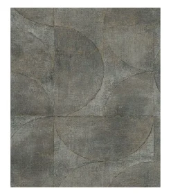 Vintage Deluxe Behang Graphic Circle Look metallic groen