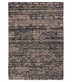 Vlak geweven woonkamer- en slaapkamerkleed BLACK FEZ