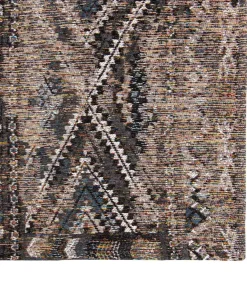 Vlak geweven woonkamer- en slaapkamerkleed BLACK FEZ