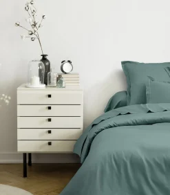 vlak laken katoensatijn