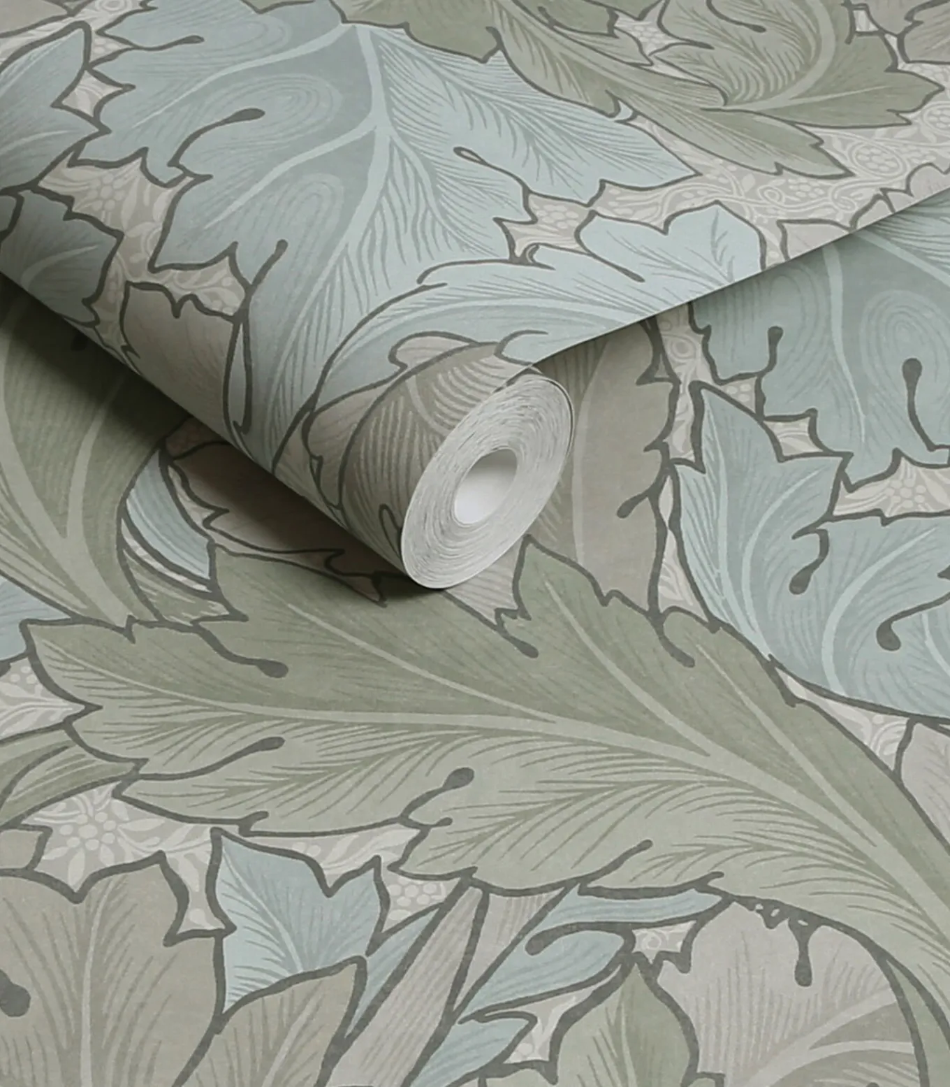 Vliesbehang Acanthus Sage & Duck Egg