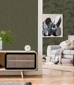 Vliestapete Palme deluxe Grn