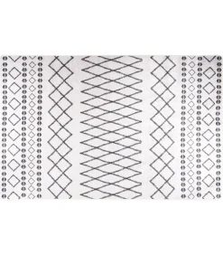 Vloerkleed wasbaar anti-slip 160x230 cm zwart en wit