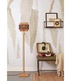 Vloerlamp Bhutan - Bamboe/Zwart - Ø25x130cm