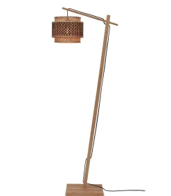 Vloerlamp Bhutan - Bamboe/Zwart - 55x31x150cm