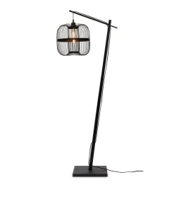 Vloerlamp Hokkaido - Bamboe Zwart - 63x36x176cm