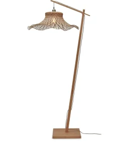Vloerlamp Ibiza - Bamboe/Zwart - 83x65x176cm