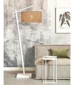 Vloerlamp Java - Bamboe Wit/Naturel - 75x50x176cm