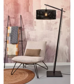 Vloerlamp Java - Bamboe Zwart - 75x50x176cm