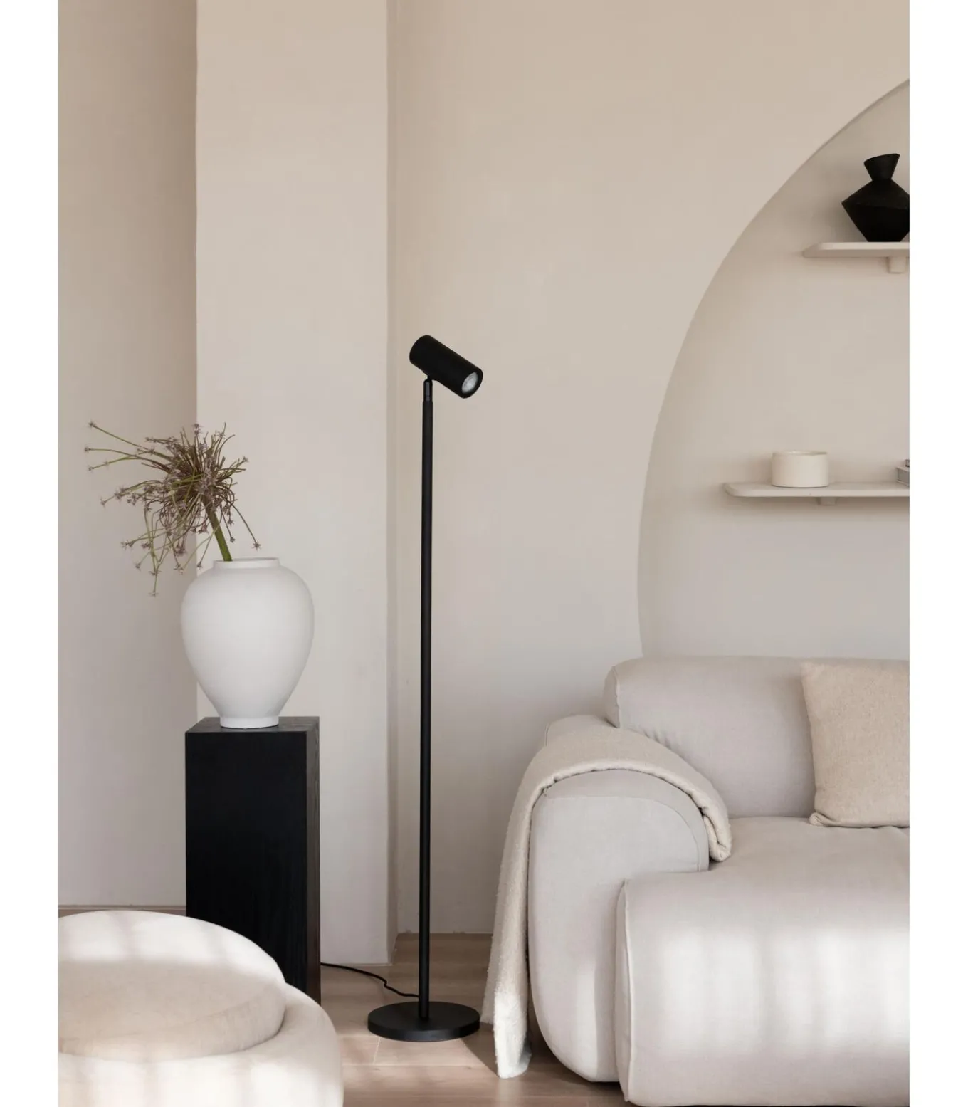 Vloerlamp Java - Zwart - Ø23cm