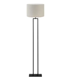 Vloerlamp Shiva/Livigno - Zwart/Naturel - Ø40x170cm