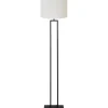 Vloerlamp Shiva/Velours - Zwart/Off white - Ø40x170cm