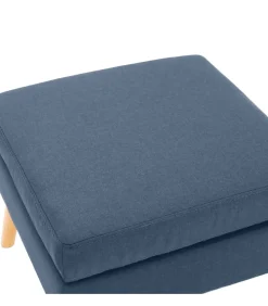 Voetenbank stof blauw