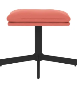 Voetenbank 60x60x36 cm fluweel roze