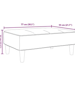 Voetenbank 77x55x31 cm fluweel donkergrijs