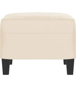 Voetenbank 60x50x41 cm microvezelstof beige
