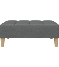 Voetenbank 77x55x31 cm stof donkergrijs