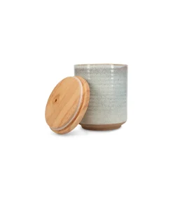 Voorraadpot 12,5xH15,5cm beige Cameo