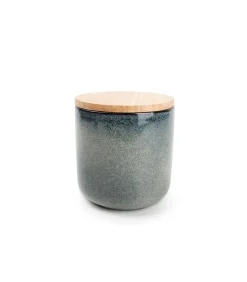 Voorraadpot 12xH12cm groen/blauw Meridian