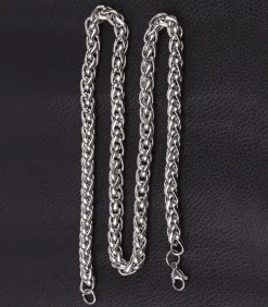 Vossenstaart Ketting - 5mm - Zilver Kleurig - Staal