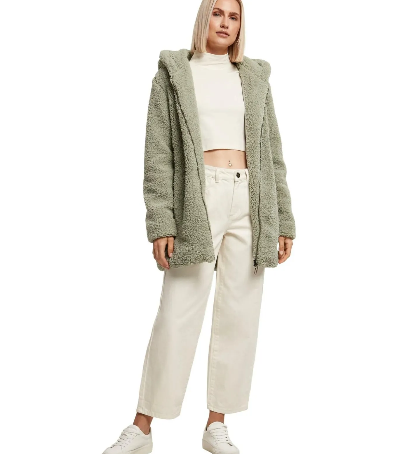 Vrouwelijke hoodie fleece Sherpa