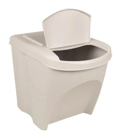 Vuilnisbakken 3 st stapelbaar 75 L polypropeen wit