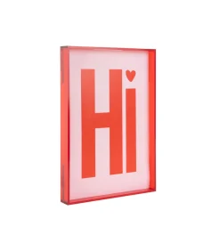 Wanddecoratie Hi Medium - Rood - 3x22x31cm
